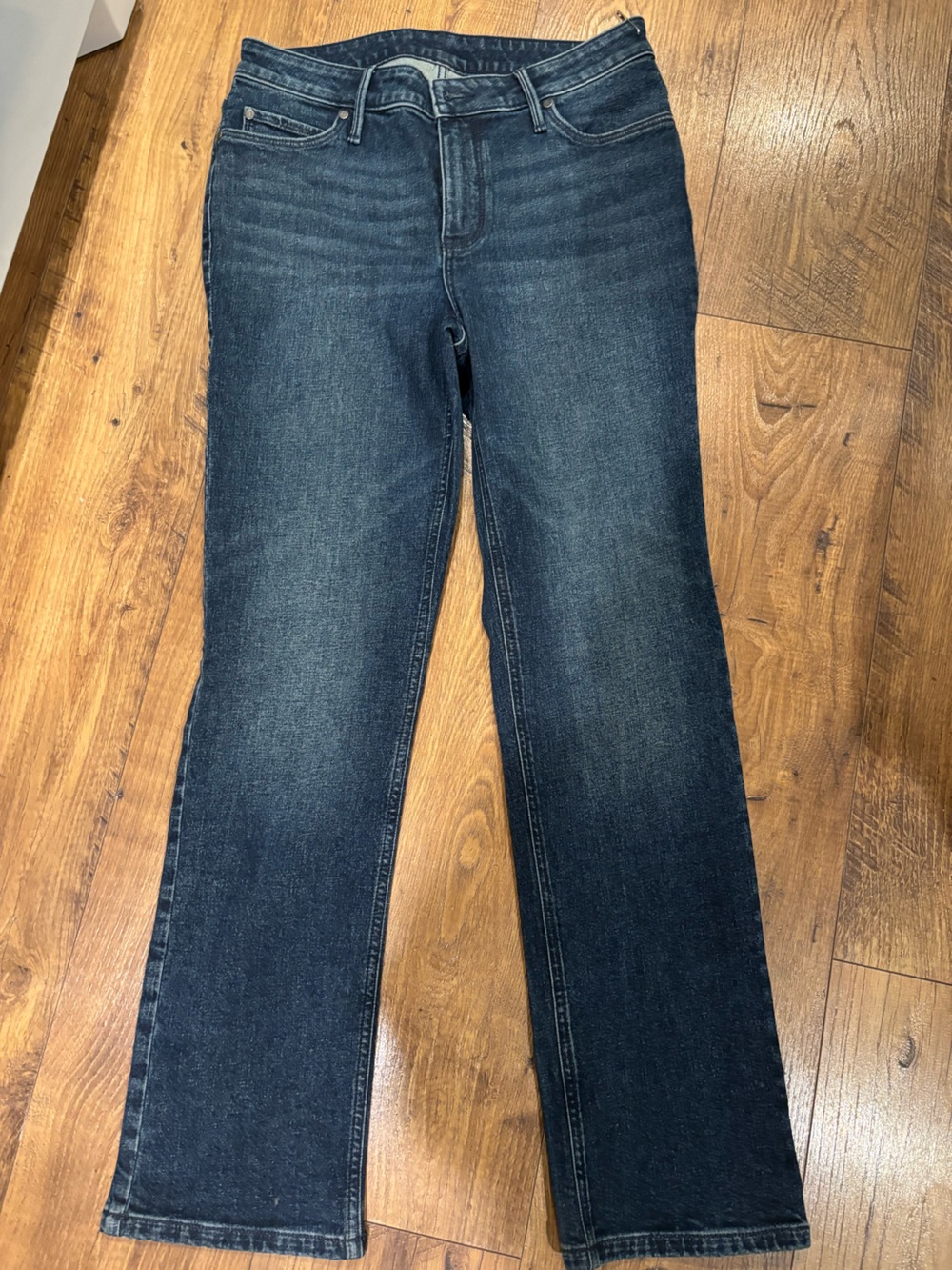 Vera Wang Classic Women's Dark Wash Straight Jeans - Dark Blue